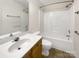 Clean bathroom with tub shower and vanity at 8200 Suttonview Dr, Charlotte, NC 28269