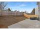 Spacious backyard with patio and wooden fence at 9025 Creedmore Hills Dr, Charlotte, NC 28214