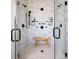 Spa-like shower with multiple shower heads and built-in shelving at Lot 1 Mayes Meadow Dr # Magnolia, Cornelius, NC 28078