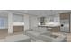 Stylish living area featuring a gourmet kitchen with island seating and cozy lounge space at Lot 109 Mayes Meadow Dr # Woodford, Cornelius, NC 28078