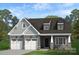 Charming two-story home with a two-car garage, stone accents, and manicured lawn at Lot 109 Mayes Meadow Dr # Woodford, Cornelius, NC 28078