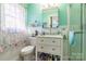 Updated bathroom with white vanity, a large shower, and white subway tile at 1012 Rawlinson Rd, Rock Hill, SC 29732