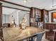 Dining area looking into the kitchen with stainless steel appliances and granite countertops at 108 Three Oaks Ln, Kings Mountain, NC 28086