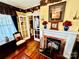 Living room with fireplace and hardwood floors at 12 Maple St, Great Falls, SC 29055