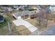 Aerial view of house, driveway and yard at 125 1St N Ave, Conover, NC 28613