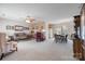 Open living and dining area with a view into the kitchen at 125 1St N Ave, Conover, NC 28613