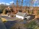 Aerial view showing detached workshop and carport at 1360 Hopewell Church Rd, Catawba, NC 28609