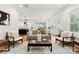 Stylishly decorated living room with modern furniture and an open floor plan at 1912 St John St, Charlotte, NC 28216