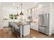 Modern kitchen with white cabinets, island, and stainless steel appliances at 1920 Hamorton Pl, Charlotte, NC 28205