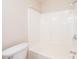 Clean bathroom with a shower/tub combo and toilet at 217 22Nd Sw St # H, Hickory, NC 28602