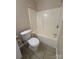 Bathroom with shower/tub combo and tile floor at 217 22Nd Sw St # H, Hickory, NC 28602