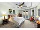 Cozy bedroom with a queen-size bed and access to a private balcony at 237 Wilson Lake Rd, Mooresville, NC 28117