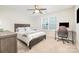 Spacious bedroom with a desk and gaming chair at 245 Sweet Briar Dr, Fort Mill, SC 29707