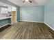 Spacious living room with light-grey walls and wood flooring at 3758 Yorkshire Pl, Terrell, NC 28682