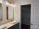 Modern bathroom with double vanity and walk-in closet at 813 Gondola Ct # 107, Salisbury, NC 28144