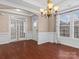 Formal dining room with hardwood floors and access to the entryway at 1010 Craven St, Indian Trail, NC 28079