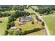 Aerial view of property with large building and land at 1318 Ostwalt Amity Rd, Cleveland, NC 27013