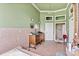 Bathroom with bathtub, shower, and vintage vanity at 1318 Ostwalt Amity Rd, Cleveland, NC 27013