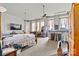 Main bedroom with kitchenette and built-in bar at 1318 Ostwalt Amity Rd, Cleveland, NC 27013