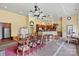Open dining area with large table and chairs at 1318 Ostwalt Amity Rd, Cleveland, NC 27013
