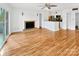 Bright living room with fireplace and hardwood floors at 237 Northwest Dr, Davidson, NC 28036