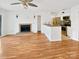 Spacious living room with hardwood floors and fireplace at 237 Northwest Dr, Davidson, NC 28036