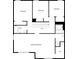 Second-floor layout showing three bedrooms, two bathrooms, and a hall at 3217 Ian Patrick Ave, Kannapolis, NC 28083