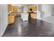 Kitchen with an island, stainless steel appliances, and dark floors at 3217 Ian Patrick Ave, Kannapolis, NC 28083