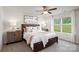 Spacious bedroom with large window and ceiling fan at 4614 Harris Elliot Rd, Lincolnton, NC 28092