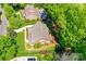 Aerial view of house, deck, and surrounding trees at 908 Thorn Ridge Ln, Lake Wylie, SC 29710