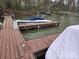 Private boat dock with covered boat slip at 908 Thorn Ridge Ln, Lake Wylie, SC 29710