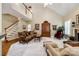 Bright living room featuring hardwood floors and a vaulted ceiling at 908 Thorn Ridge Ln, Lake Wylie, SC 29710