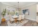 Bright dining area with a table set for four and a window overlooking the yard at 1103 N Sharon Amity Rd, Charlotte, NC 28211