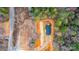 Aerial view showing the house nestled in a wooded lot at 118 River Ridge Ln, Hickory, NC 28601