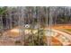 Aerial view of the home and its wooded surroundings at 118 River Ridge Ln, Hickory, NC 28601