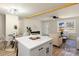 Open concept kitchen with island and breakfast bar at 126 Terrace Dr, Bessemer City, NC 28016