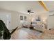 Bright living room with hardwood floors, modern fireplace, and comfy seating at 126 Terrace Dr, Bessemer City, NC 28016