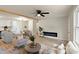 Living room with fireplace and an open concept floor plan at 126 Terrace Dr, Bessemer City, NC 28016