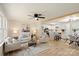 Bright living room features a comfy sofa and chairs, and an open floor plan at 126 Terrace Dr, Bessemer City, NC 28016