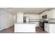 Open concept kitchen with island and stainless steel appliances at 1766 Falls Cove Rd, Newton, NC 28658