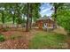 Lush backyard featuring mature trees, a swing set, and ample space for relaxation and recreation at 2000 Shannon Bridge Ln, Matthews, NC 28105