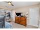 Charming bedroom with hardwood floors and large dresser at 2000 Shannon Bridge Ln, Matthews, NC 28105