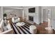 Virtually staged living room with fireplace and hardwood floors at 2042 Country Ct, Rock Hill, SC 29732