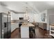 Spacious kitchen with granite countertops, stainless steel appliances, and an island with seating at 212 Bacon Ave, Charlotte, NC 28208