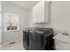 Bright laundry room features modern washer/dryer, sink, cabinet, and window at 212 Bacon Ave, Charlotte, NC 28208