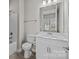 Bright bathroom with modern vanity, tiled floors, and combined shower-tub at 240 Portrait Way # 87, Indian Trail, NC 28079