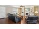 Living room features built-in shelving and a fireplace at 2720 Hill Top Dr, Salisbury, NC 28147