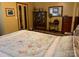 This bedroom features wood look flooring and comfortable furnishings at 3510 Flint Dr, Statesville, NC 28677