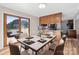 Dining area with marble table and view of deck at 760 Bethesda Rd, Statesville, NC 28677