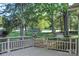 Enjoy the tranquility of the backyard view from the deck at 7740 Robinson Church Rd, Charlotte, NC 28215